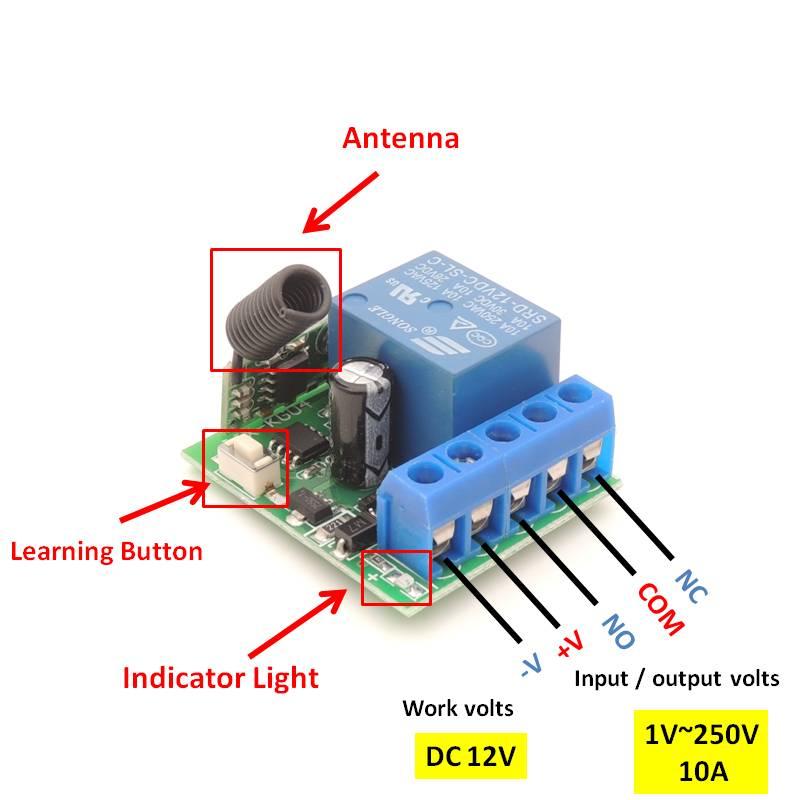 1000m Control Distance RF 315/433 MHz Digital Wireless Remote Control Power  Switch Yet412PC - China Wireless Remote Control Power Switch, Receiver  Board